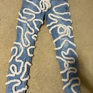 Men Custom Thick Rope Jeans